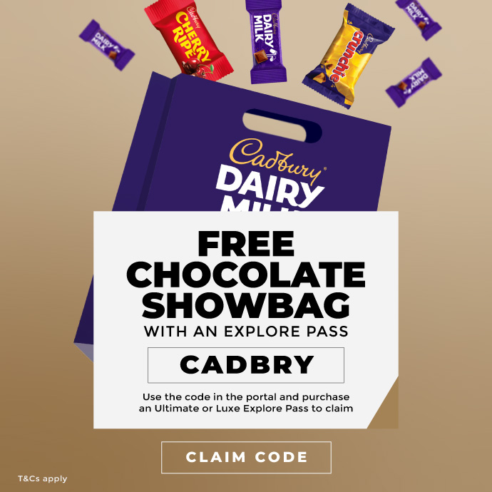 1x Chocolate Showbag with any Explore Pass