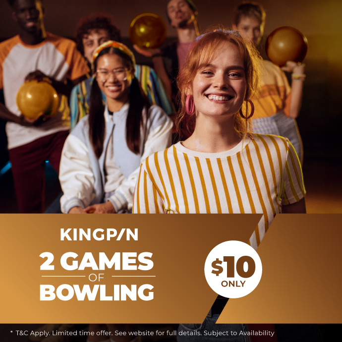 2 Games of bowling for $10 at Kingpin