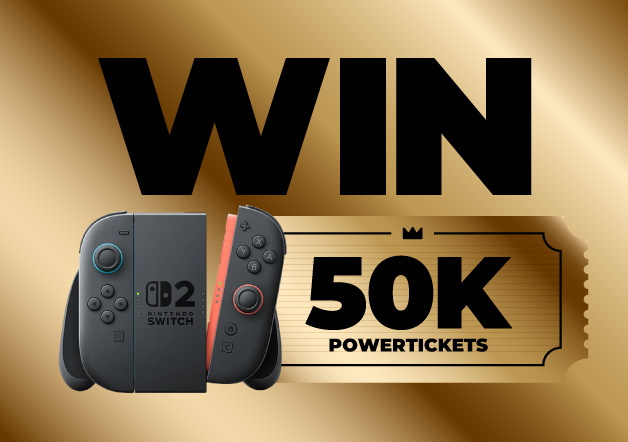 Win a Nintendo Switch 2 or 50k powertickets at Kingpin Play